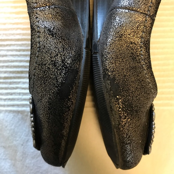 Laura Ashley mini wedge metallic silver & black, 6 - Picture 3 of 6